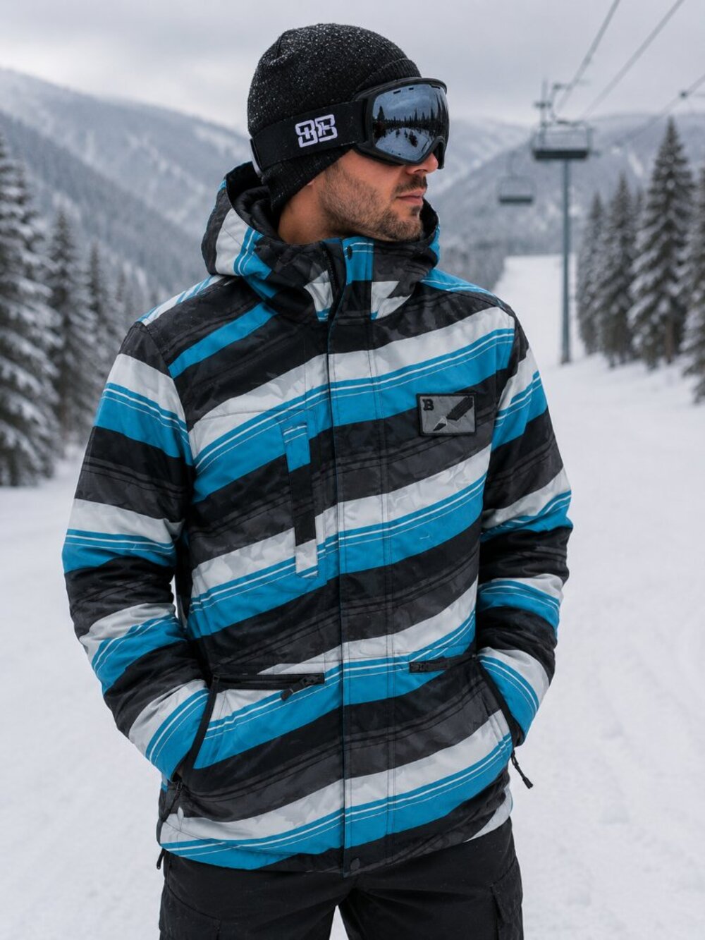 Burton Multicolor Striped Ski Jacket